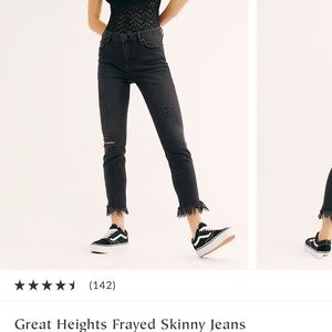 Free people black skinny jeans